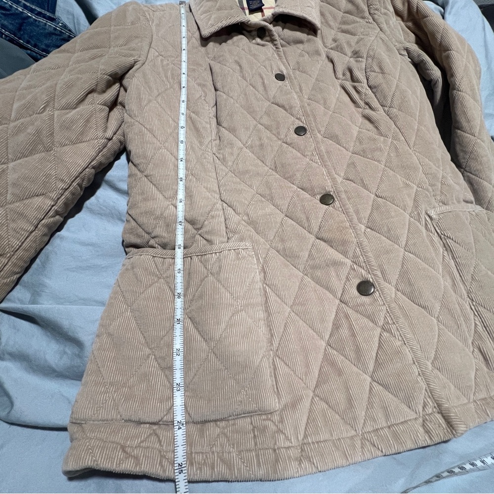 Y2K Brooks Brothers Women's Quilted Corduroy Tan Jacket - Picture 5 of 10